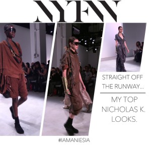 My top fashion looks from @nicholaskstudio. #IAMANIESIA #NYFW #BENYFW #fblogger #fashion #fashionista