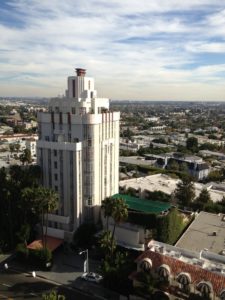View of Sunset Tower Hotel from the Penthouse Suit at Andaz Weste Hollywood