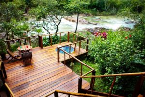 A Global Lifestyle -- GAIA Riverlodge Jacuzzi and River