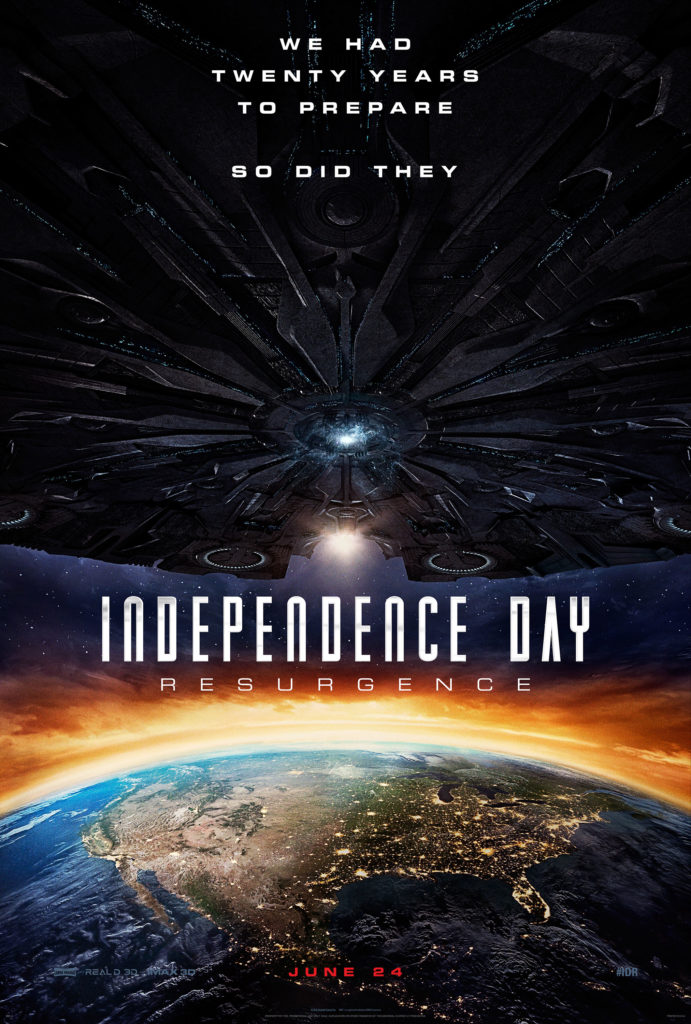 Independence Day Resurgence (June 24): 20 years ago the world watched Will Smith defeat aliens in a fight for independence in the 1996 classic, Independence Day. This time, a cast of both new and familiar faces will work together to defend humanity against another alien invasion. Photo Credit: Nerdreactor.com