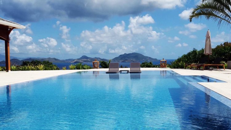 The pool at Nevis' Four Seasons Resort 