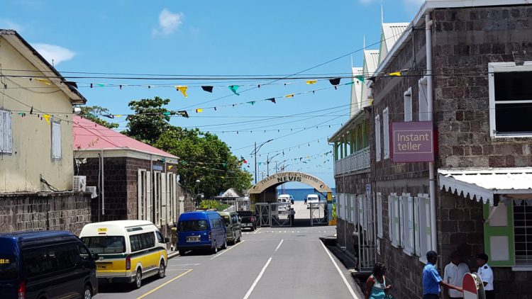 Down the street from the Nevis Ferry (Photo: Aniesia Williams)